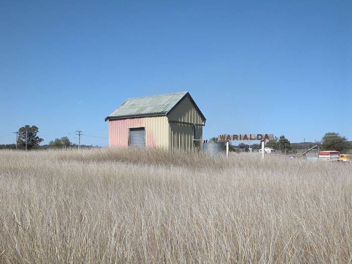 
Warialda station boasts a modern shelter, but is almost buried in the grass.
