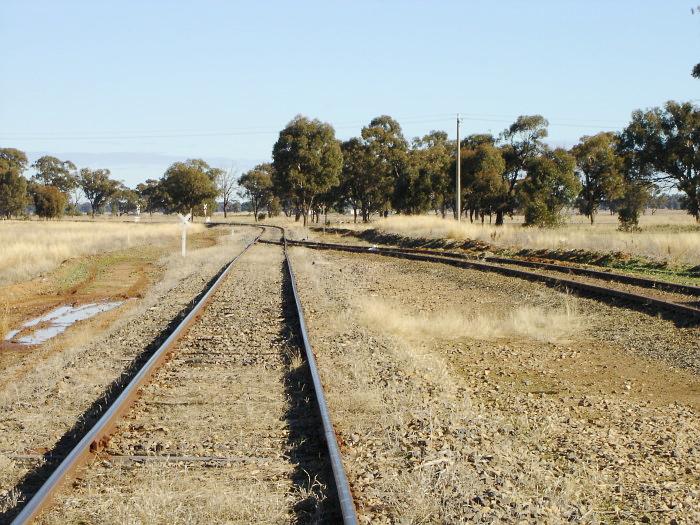 The southern entrance to the yard, looking towards Yarrawonga.