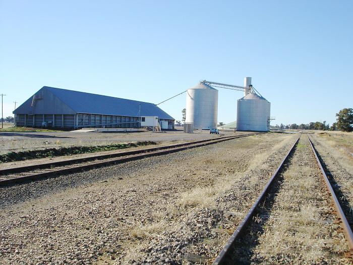 The view looking north of the silo complex.