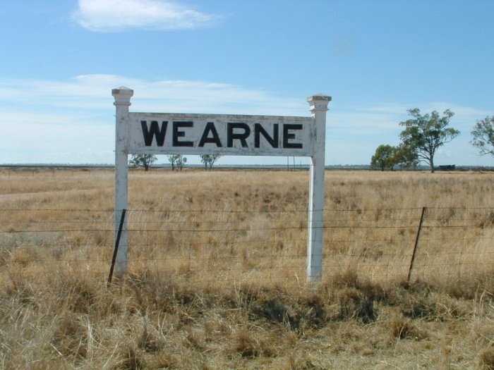 The Wearne sign has been relocated to a farm about 100m from the railway line.