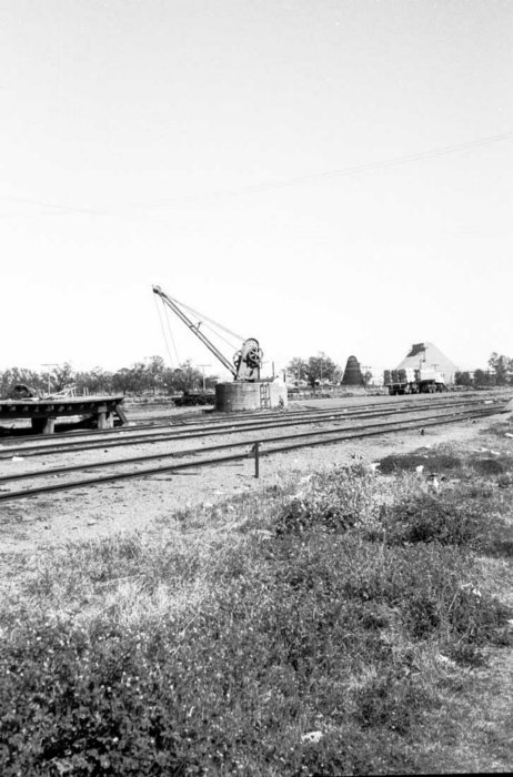 The jib crane at the down end of the goods shed platform.