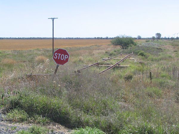 
A stop block marks the current end of the line.
