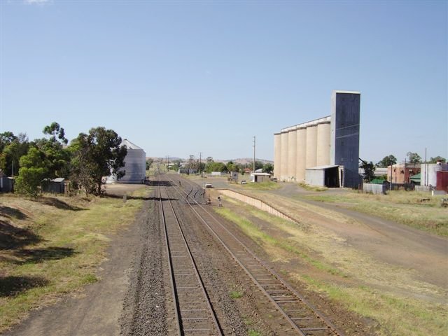 A view looking south over the remains of the yard.