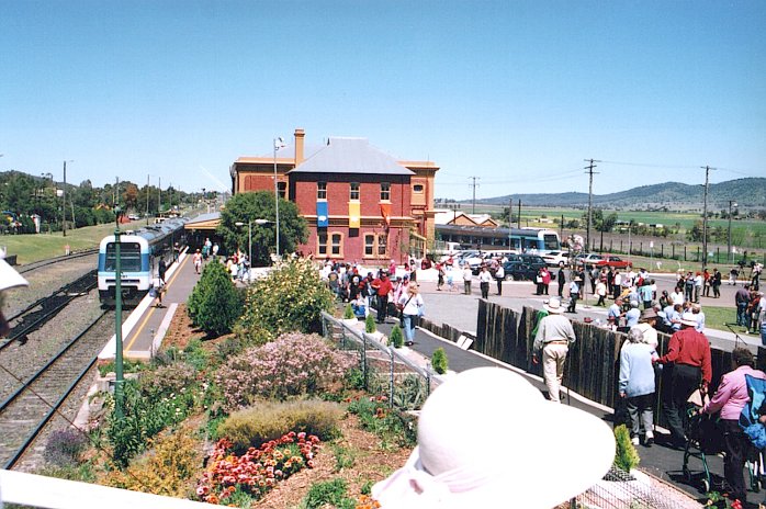 Festivities associated with the opening of the Australian Railway Monument.