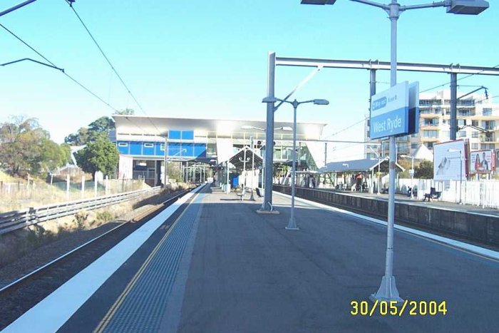 The view looking south along platform 1.