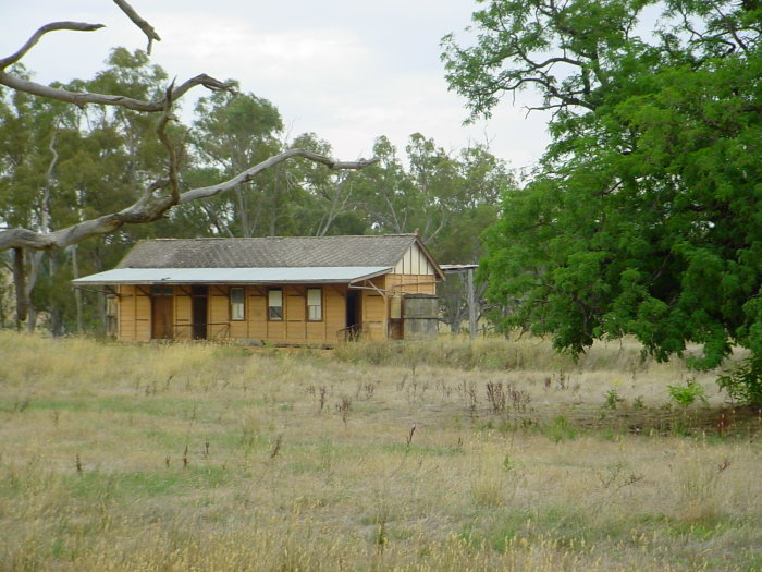 
A close-up view of the station building.
