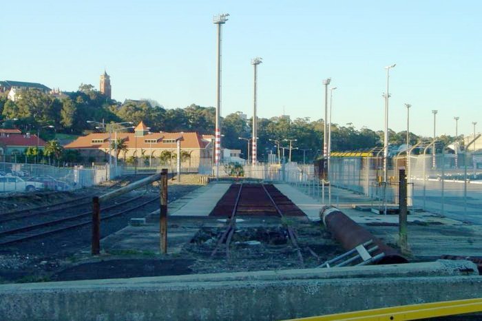 A view of a coal unloading area adjacent to the Balmain berths.