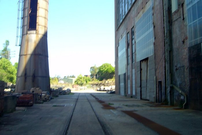 The view looking from the power station back towards the junction with Rozelle Yard.