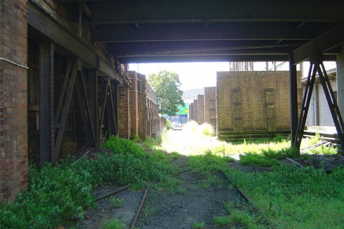 The view looking back from an unidentified siding.