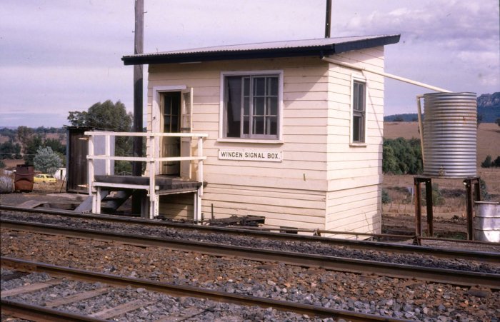 Wingen Signal box, on the down side of the line.