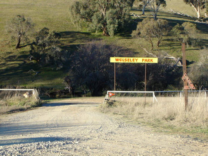 The level crossing adjacent to the one-time location.