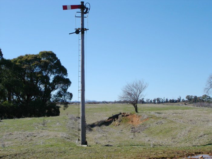 The signal and points levers at the western end of the siding.