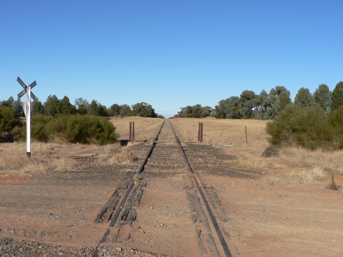 The view looking south towards the former station location.
