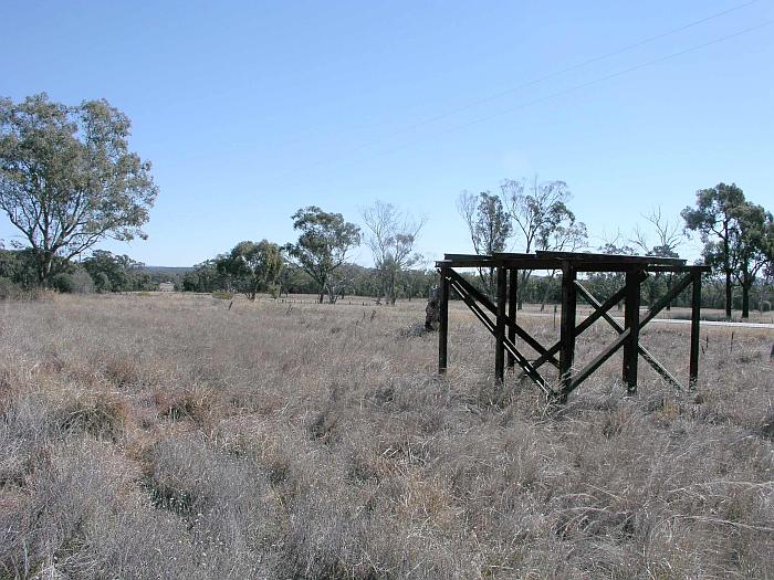 
The remains of the water tank stand at the western end of the yard.
