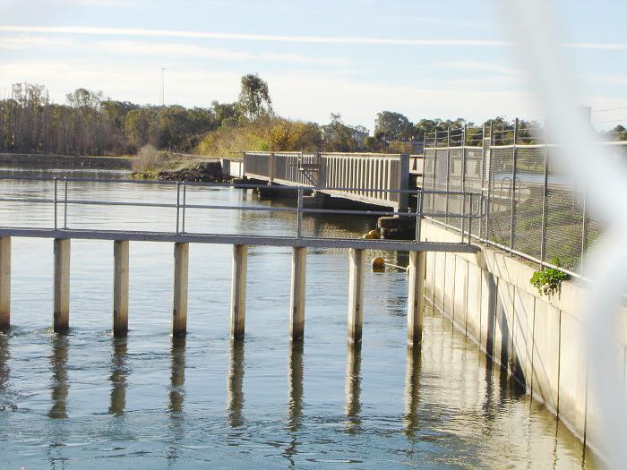 The causeway where the line crosses into NSW.