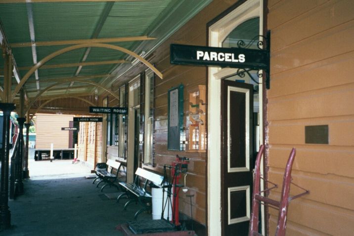 
The beautifully restored station building with various artifacts out
on display.
