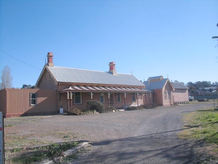 Another view of the road-side approach to the station.