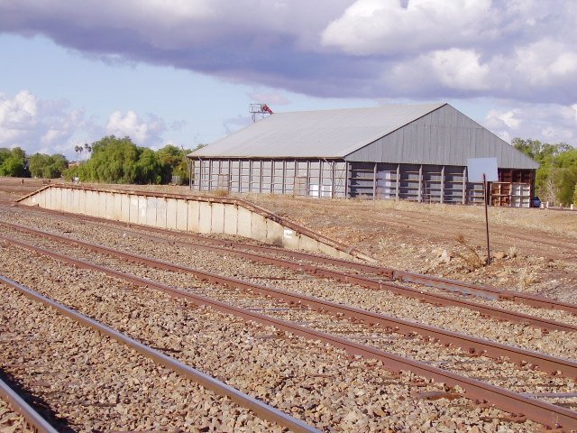 The loading dock in Yenda yards, a view facing Junee.